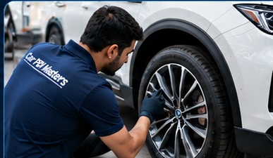 Tyres and wheels inspection by Car PDI Masters