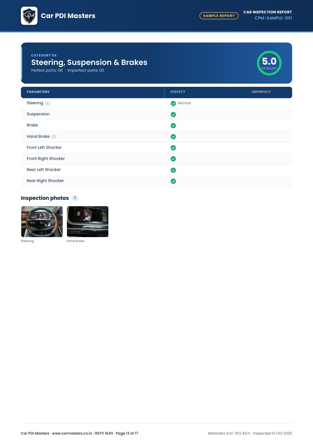 Sample report page 13 of 17